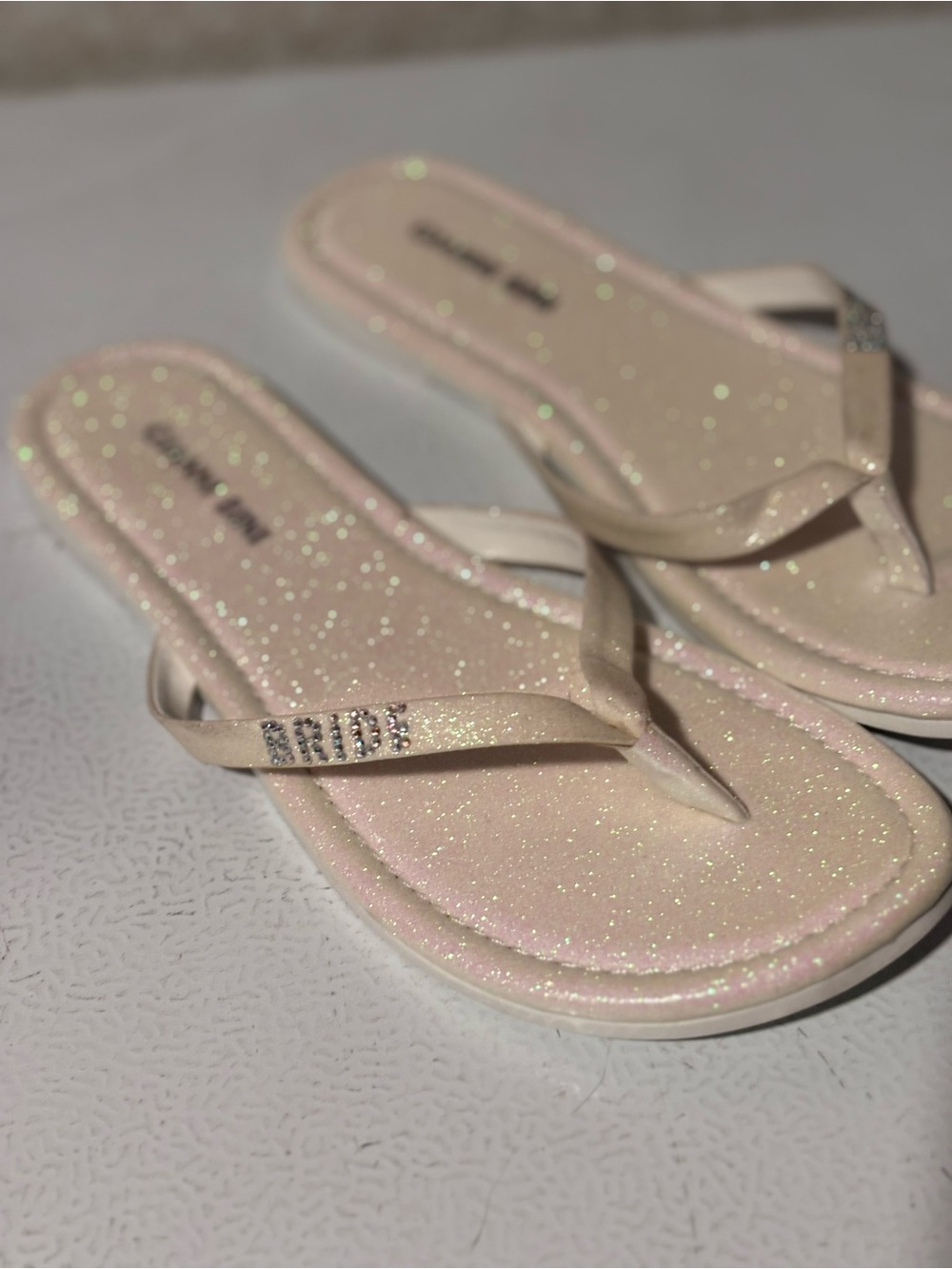 Gianni Bini Sparkle Pink 'BRIDE' Thong Sandals